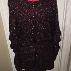 Beautiful burgundy and gold flake sweater